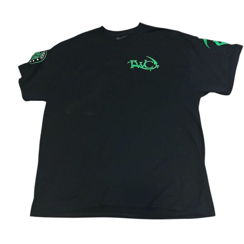 Men's Black T-Shirt M Wraith Nation Green Line American Flag Graphic - Picture 3 of 6